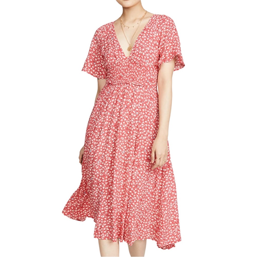 Free People In Full Bloom Floral Midi Dress